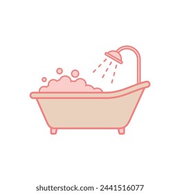 Bathtub Icon Vector Template Illustration Design