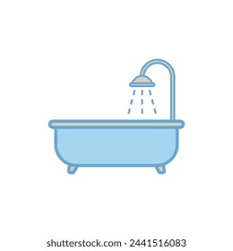 Bathtub Icon Vector Template Illustration Design