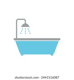 Bathtub Icon Vector Template Illustration Design