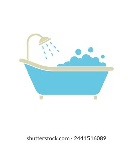 Diseño de ilustración vectorial de icono de bañera