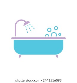 Bathtub Icon Vector Template Illustration Design