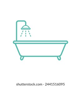 Bathtub Icon Vector Template Illustration Design