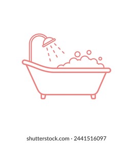 Bathtub Icon Vector Template Illustration Design