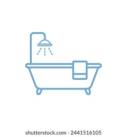 Bathtub Icon Vector Template Illustration Design