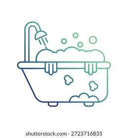 Icono de bañera con fondo blanco Vector Ilustración de stock