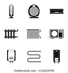 Bathtub icons set. Simple set of 9 bathtub vector icons for web isolated on white background