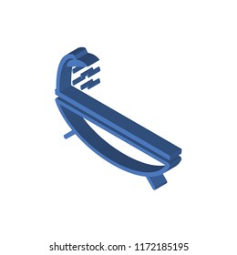 Bathtub isometric left top view 3D icon