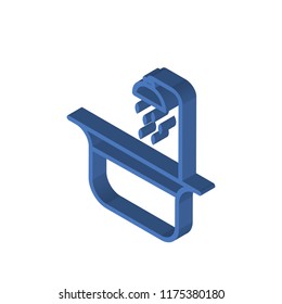 Bathtub isometric left top view 3D icon