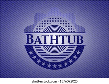 Bathtub with jean texture