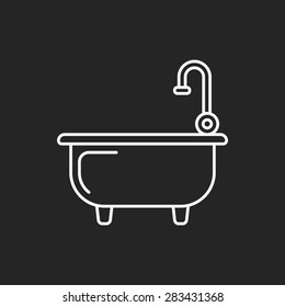 Bathtub line icon
