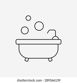 Bathtub line icon