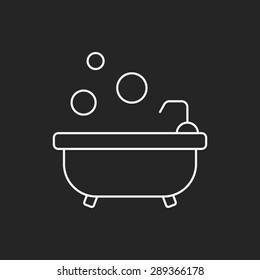 Bathtub line icon