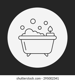 bathtub line icon