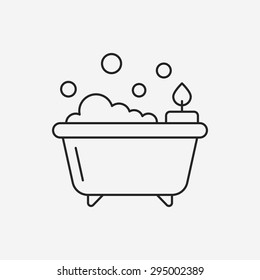 bathtub line icon