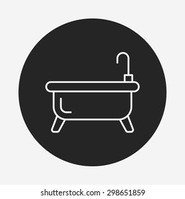 bathtub line icon