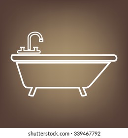 Bathtub  line Icon