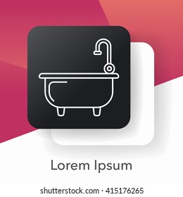 Bathtub line icon