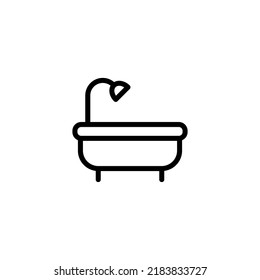 Bathtub line icon vector design