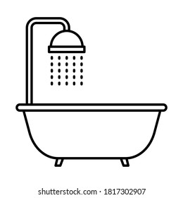
Bathtub Line Stil Vektorsymbol, das leicht zu ändern oder zu bearbeiten
