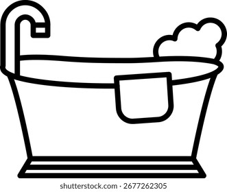 Bathtub Line vector Icon Design
