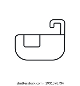 Bathtub linear simple icon. Bathtub concept stroke symbol design. Thin graphic elements vector illustration, outline pattern on a white background