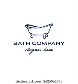 Bathtub logo with classic style design
