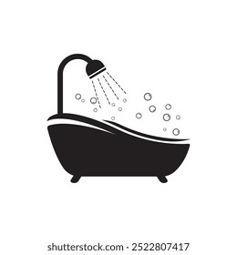Banheira logotipo Ícone Vetor Modelo Ilustração Design