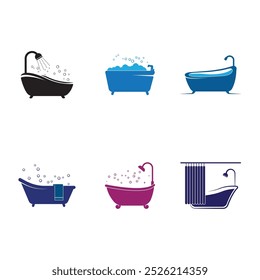 Bathtub logo Icon Vector Template Illustration Design