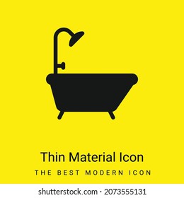 Bathtub minimal bright yellow material icon
