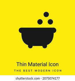 Bathtub minimal bright yellow material icon