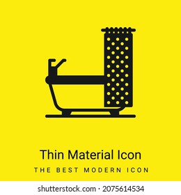 Icono de material amarillo brillante mínimo en la bañera