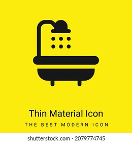 Bathtub minimal bright yellow material icon