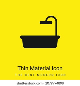 Icono de material amarillo brillante mínimo en la bañera