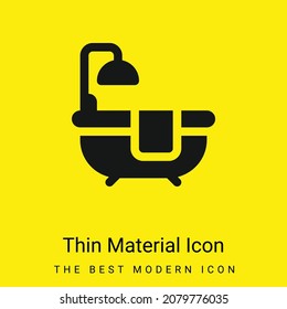 Bathtub minimal bright yellow material icon