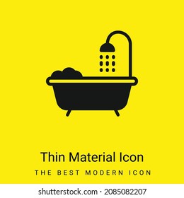 Bathtub minimal bright yellow material icon