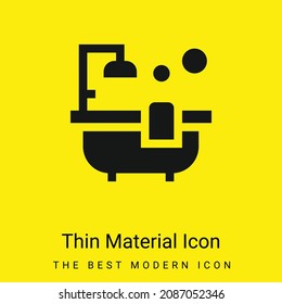 Icono de material amarillo brillante mínimo en la bañera