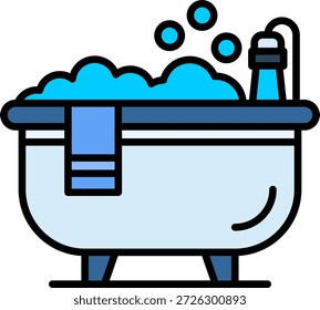 Bathtub New Creative Icon Design Vector