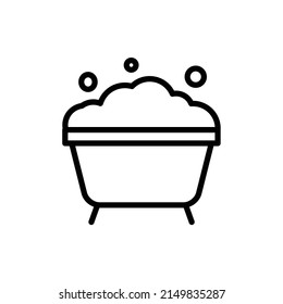 bathtub new icon simple vector