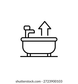 Bathtub Refresh Icon Cleanliness Simple Sign Sanitary