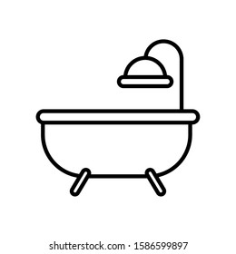 bathtub shower house bathroom icon vector illustration design