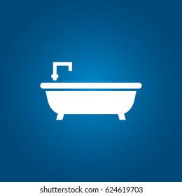 Bathtub with shower icon