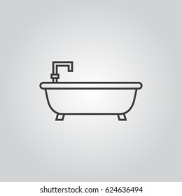 Bathtub with shower icon