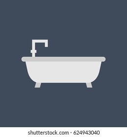 Bathtub with shower icon
