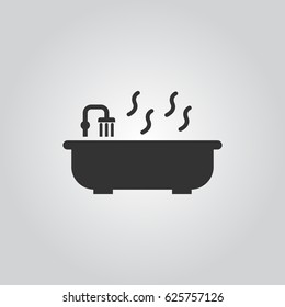 Bathtub with shower icon