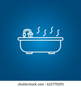 Bathtub with shower icon