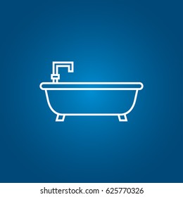 Bathtub with shower icon