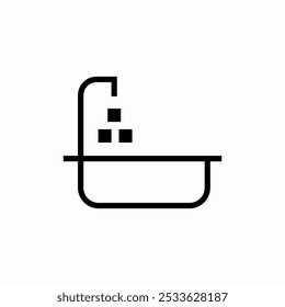 bathtub shower icon sign vector