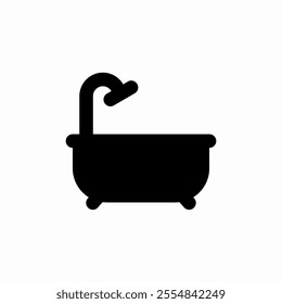 bathtub shower icon sign vector