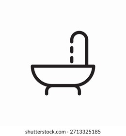 Vector de signo de icono de ducha de bañera