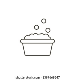 Bathtub, shower, soap vector icon. Simple element illustration from UI concept.  on white background